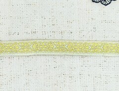 Тесьма жаккард, ш. 2 см, кремовый/бледное золото