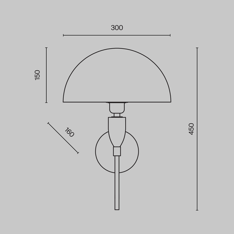 Настенный светильник Maytoni Prima Z034WL-01BS