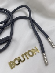 Шнур круглый тёмно-зелёный с графитовым подтоном 1,3 м