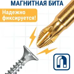 Бита отверточная ПРАКТИКА Эксперт PH-2 х  70 мм (915-557)