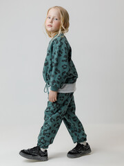 брюки  для девочки  КР 400887/темно-зеленый 5410 Н094 к666
