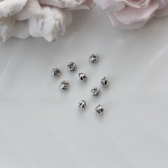 Бусина разделитель (спейсер), 2*4 мм, родий, 10 штук. Р032