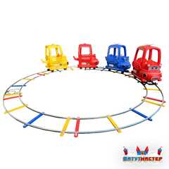 Аттракцион на рельсах «Светофорчик», 4 машинки, 4 места