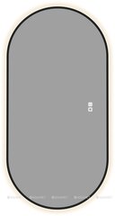 Aquanet 367656 Зеркало Контур овал 500х1000 LED ТХ, антипар, цв. черный (367656) фото