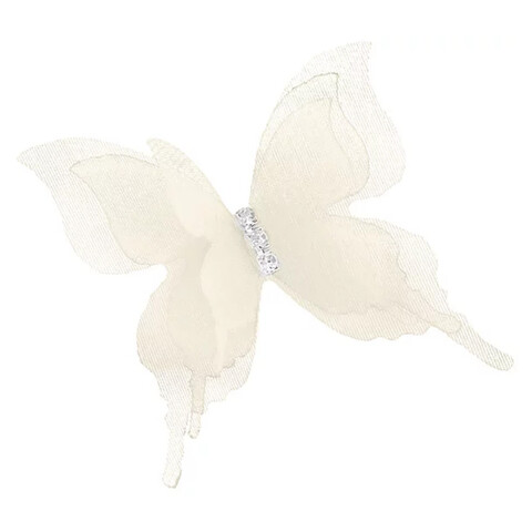 Декоративные бабочки шифоновые, трехслойные, 4,5*5 см