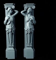 Силиконовый молд № 2069 Капители 2 шт