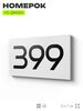 Номер на дверь 399, табличка на дверь для офиса, квартиры, кабинета, аудитории, склада, белая 120х70 мм, Айдентика Технолоджи