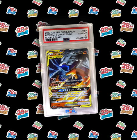 Коллекционная карточка Pokemon (Japan) (PSA 10) Reshiram & Charizard GX (sm10-007)