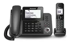 Радио-телефон Dect Panasonic KX-TGF320RUM черный металлик автооветчик АОН — фото 2