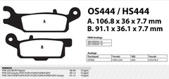 Тормозные колодки для квадроциклов YAMAHA (Grizzly 550, 700) Rival HS444