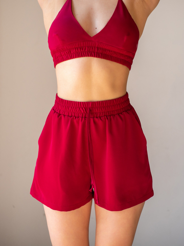 Bermuda shorts FOSTER, Dark Red