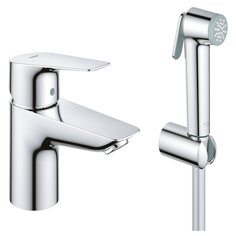 Смеситель для раковины с гигиеническим душем, хром Grohe BauEdge 23757001