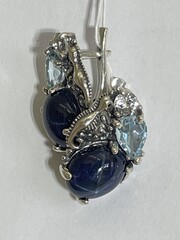 Море (серьги из серебра)