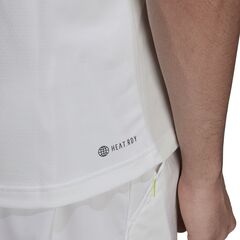 Поло теннисное Adidas Paris Heat.Rdy Tennis Freelift Polo M - white/pulse lime