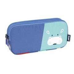 Penal \ Пенал \ Pencil bag 3-ZIPPER PENCIL CASE FUN ANIMALS BLUE