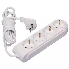 Удлинитель 3м, 4 гнезда, с заземл.конт, Makel, 868207---