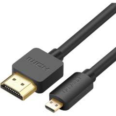 Кабель UGREEN HD127 (30102) Micro HDMI to HDMI Cable 1,5м черный