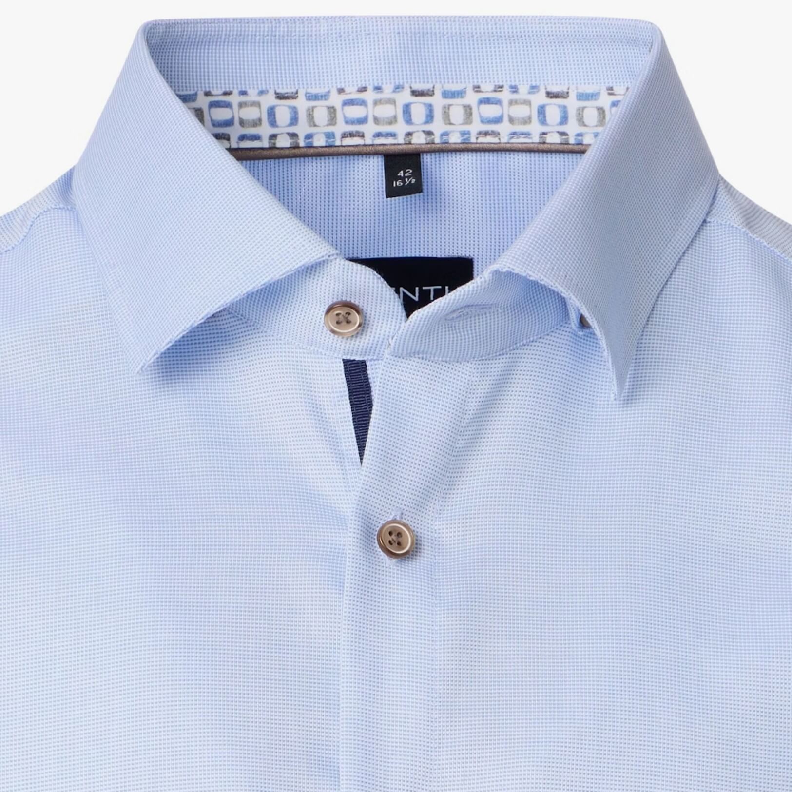 Сорочка мужская Venti Modern Fit 154410000-100 голубая с цветной отделкой