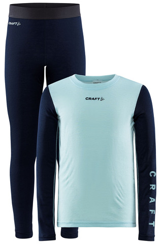 Тёплый Комплект термобелья Craft Core Warm Baselayer blaze-area детский