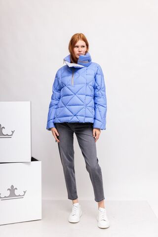 Diego M Пуховик укороченный с асимметричной застежкой