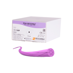ПГА-Ресорба (PGA Resorba) фиолетовый M1.5 (4/0) 45см DS 18, 24шт.
