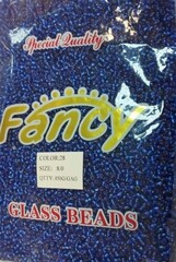 Бисер некалиброванный, 450 гр, размер 8/0, пр-во Китай, синий