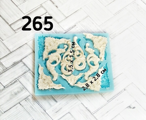 Молд Набор Вензелей 6,5х8см, Арт.PO-0265, силикон