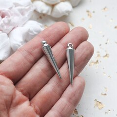 Подвеска Шип 35*8 мм, 1 шт, родий П875