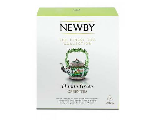 Чай зеленый в пирамидках Newby Hunan green, 15 пак/уп