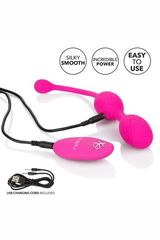 Розовые вагинальные шарики с ДУ и функцией памяти Remote Dual Motor Kegel System - 