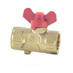 Кран для манометра шаровой латунь 11б27п(м) Ду 15 Ру16 ВР G1/2"-М20х1,5 с бабочкой без фланца SantechSystems