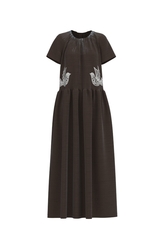 Мариша. Платье льняное с коротким рукавом с тонировкой PL-42-5367