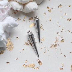 Подвеска Шип 35*8 мм, 1 шт, родий П875