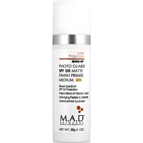 M.A.D. Skincare Матирующий крем-праймер с защитой SPF 50 | Photo Guard SPF 50 Matte Finish Primer – Medium