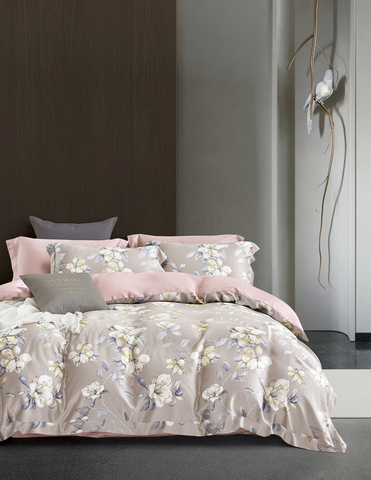 Постельноe белье 2 спальное евро Luxe Dream Peony T1006E