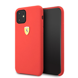 Силиконовый чехол Ferrari для iPhone 12 Mini (Красный)