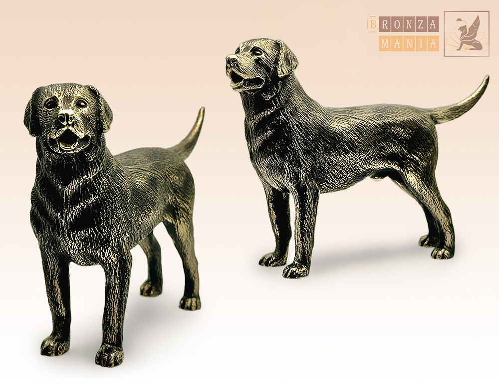bronze labrador figurines