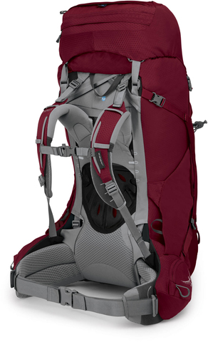 Картинка рюкзак туристический Osprey ariel 65 Claret Red - 2