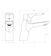 770210200 Origin Bit, смеситель для умывальника, белый