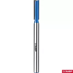 ЗУБР 8 x 30 мм, хвостовик 8 мм, фреза пазовая прямая с нижними подрезателями, Профессионал (28755-8-30)