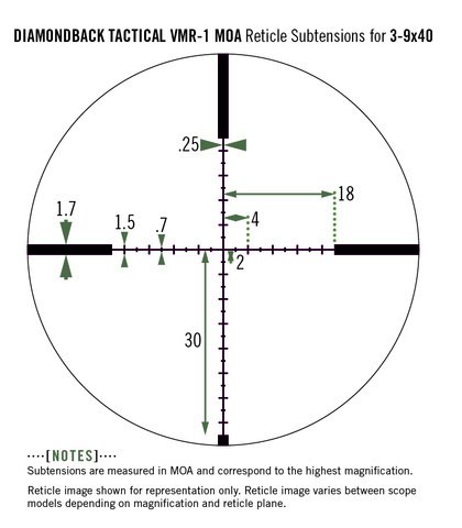 Vortex Diamondback Tactical 3-9x40 VMR-1 (DBK-10023)