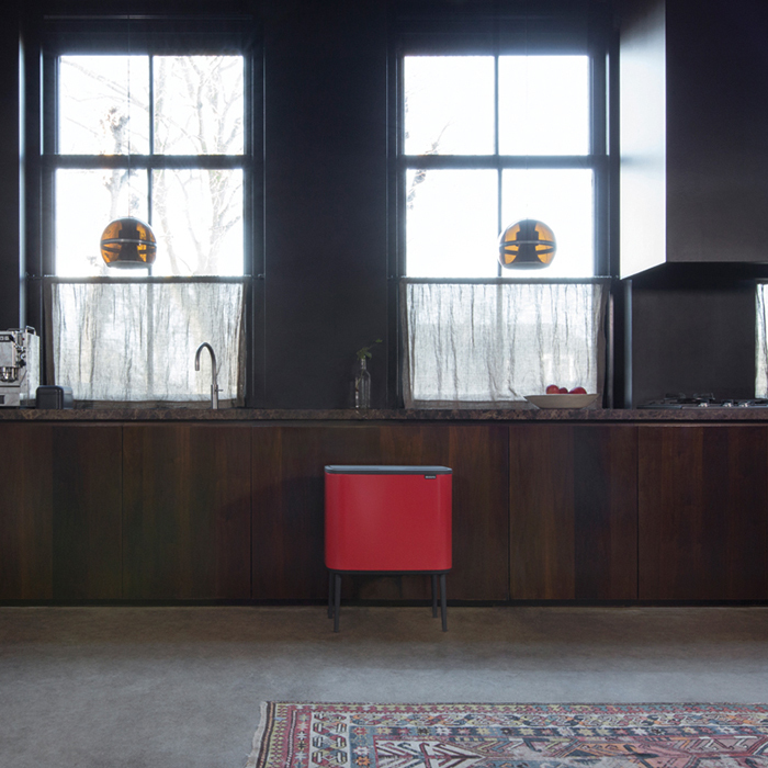 Мусорный бак Touch Bin Bo (3 х 11 л), Пламенно-красный, арт. 316005 - фото 2