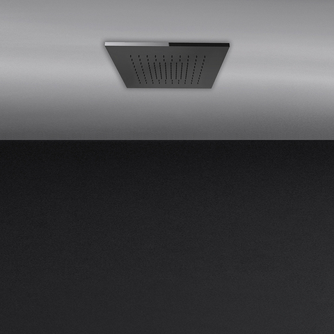 Gessi 57801#238 Minimali Встраиваемая в потолок душевая система 350х350 мм., с функцией тропический ливень, цвет Mirror Steel (без накладной панели 57871)