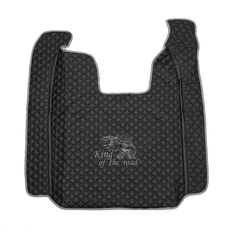 Ковры SCANIA 5 серии R (автомат), (экокожа, черный, серый кант, серая вышивка)