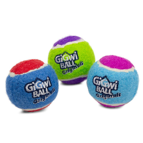 Gigwi игрушка для маленьких собак Ball три мяча с пищалкой (диаметр 6,3 см)