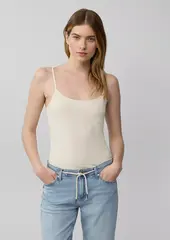 Приталенный топ из смесового хлопка с регулируемыми бретелями s.Oliver
