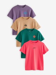 Футболка для мальчика Next E45-242, 4 шт., Сиреневый, Песочный, Зеленый