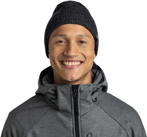 Картинка шапка вязаная Buff Knitted & Full Fleece Renvi Black - 3