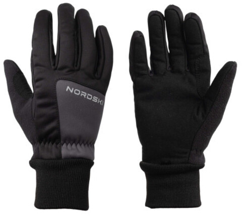 перчатки NORDSKI Arctic Black/Grey NSU354201, р-р 10-L, утепл., черн/сер.