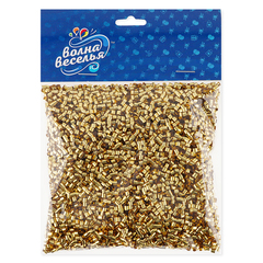 Конфетти фольга, Цилиндр, 2 мм, Золото, 20 г